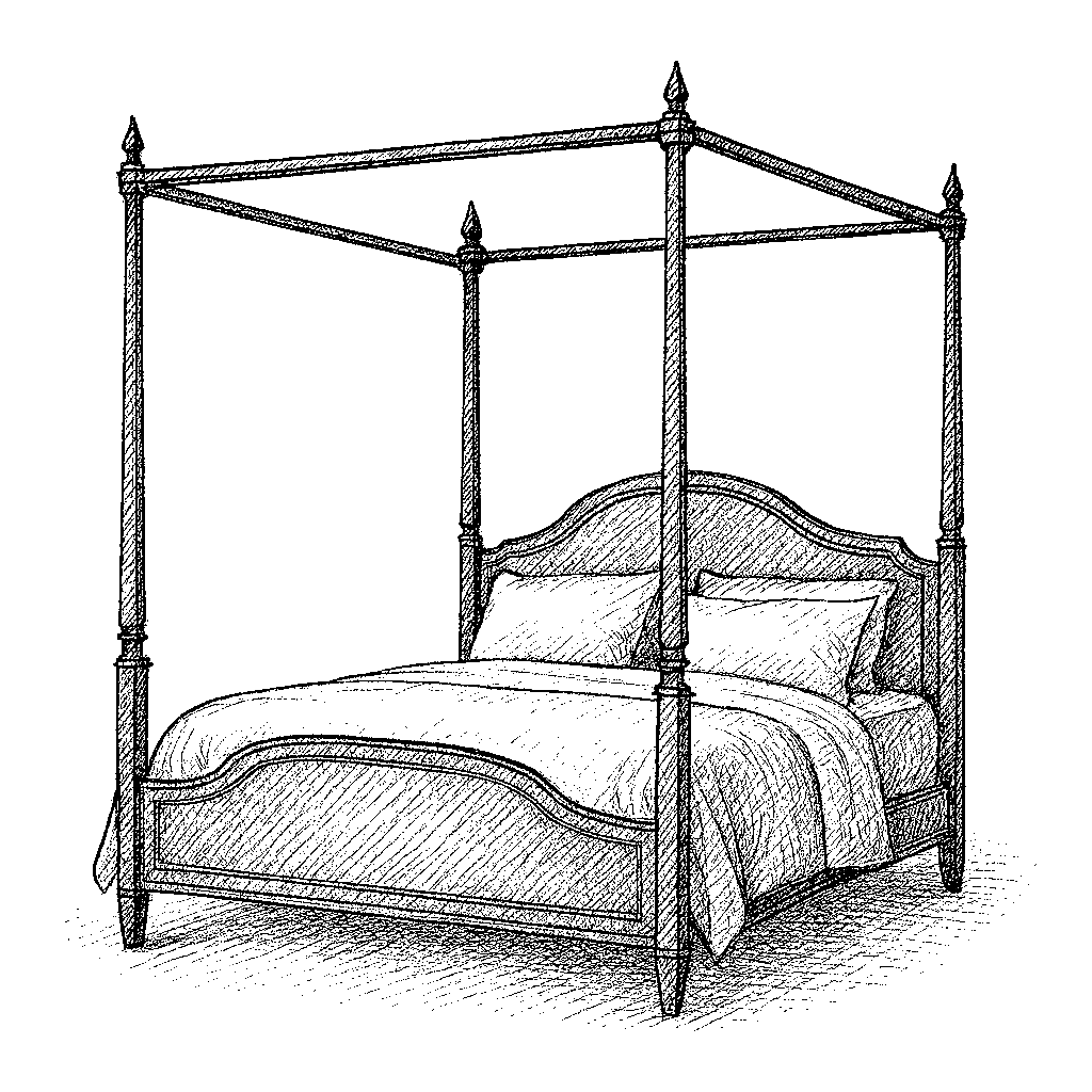 4 poster bed transparent